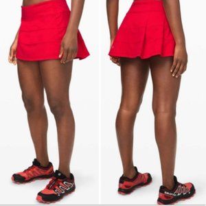 Lululemon Tall Pace Rival Skirt Dark Red size 12